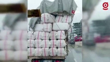 Bursa'da tehlikeli taşımacılık kamerada