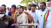 Congress Leader Renuka Chowdary Visit Cheemlapadu Incident Families, Police Try To Stop Her _V6 News (1)