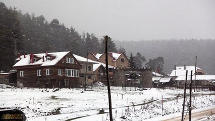 Bolu'nun yüksek kesimlerinde kar yağışı