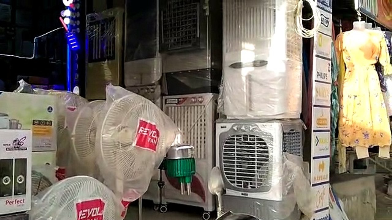 गर्मी ने दिखाए तेवर, बाजार में कूलर, फ्रिज, एसी एवं पंखों की बढ़ी मांग