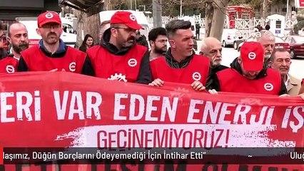 Uluğ Enerji İşçileri Çalışma ve Sosyal Güvenlik Bakanlığı Önünde: "Yeni Evli Arkadaşımız, Düğün Borçlarını Ödeyemediği İçin İntihar Etti"
