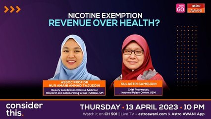 Consider This: Nicotine Exemption (Part 2)— Drug Controls Are There For A Reason