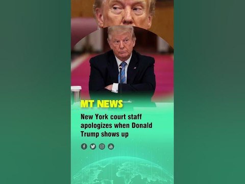 New York court staff apologizes when Donald Trump shows up #trump #newyork