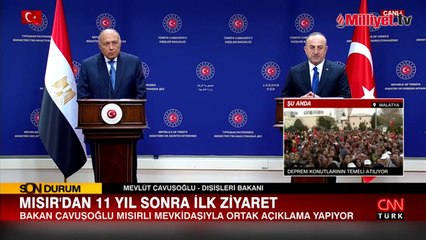 Mısır'dan 11 yıl sonra Türkiye'ye ilk ziyaret! Bakan Çavuşoğlu'ndan önemli açıklamalar