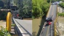 Caída de puente en Colombia entre Quindío y Valle del Cauca