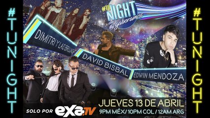 David Bisbal Edwin mendoza y Dimitri y las Brujas en TuNight con Gabo Ramos