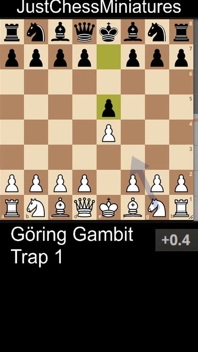 Göring Gambit. Trap 1