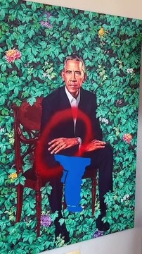 Barack Obama President hiding in the bushes