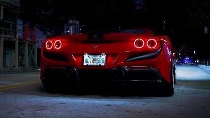 Unleashing the Fiery Power | A Spectacular Edit of the Red Ferrari F8