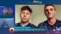 Juan Cruz Bambozzi y Ramiro Pintos de la selección argentina de sóftbol en el Diario deportivo
