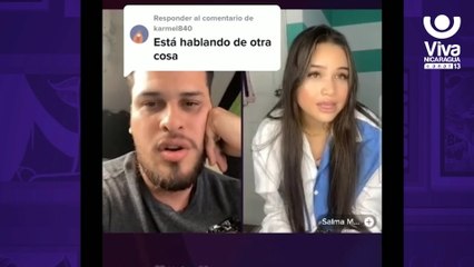 Salma Flores se muestra incomoda con su pareja ante una pregunta en TikTok