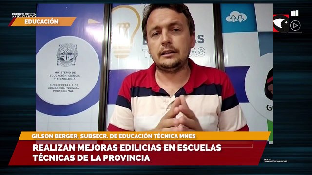 Realizan mejoras edilicias en escuelas técnicas de la provincia