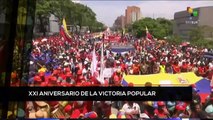 teleSUR Noticias 15:30 13-04: En Venezuela celebran 21 años de victoria popular contra el golpismo