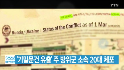 [YTN 실시간뉴스] '기밀문건 유출' 주 방위군 소속 20대 체포 / YTN