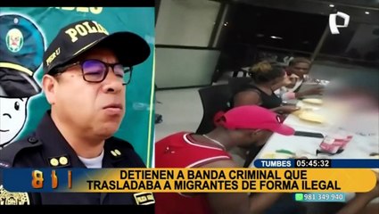 Cae banda criminal que trasladaba a migrantes de forma irregular desde Tumbes a Ecuador