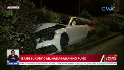 Isang luxury car, nadaganan ng puno | UB