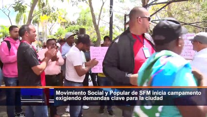 Скачать видео: Movimiento Social y Popular de SFM inicia campamento exigiendo demandas clave para la ciudad