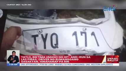 Tatlo, biktima umano ng hit-and-run sa Las Piñas; driver ng bumanggang sasakyan, hinahanap pa rin | UB