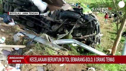 Enam orang Tewas dalam Kecelakaan Beruntut di Tol Semarang-Solo