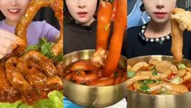 ASMR Chinese YUMMY FOOD——Sheep Intestines, Chinese Food Eating, Yummy Food, Spicy Food.