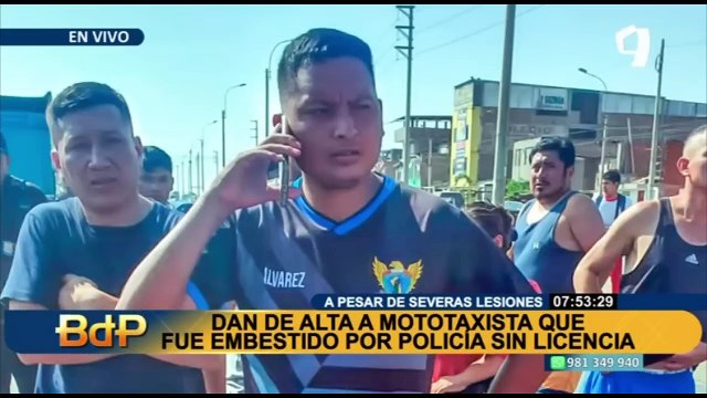 Esposa de mototaxista embestido por policía sin licencia denuncia irregularidades en investigaciones