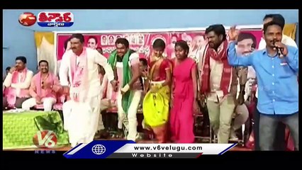 MLA Thatikonda Rajaiah Teenmaar Dance At BRS Athmeeya Sammelan | V6 Teenmaar