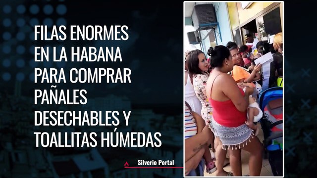 Enormes filas por toallitas húmedas y pañales desechables