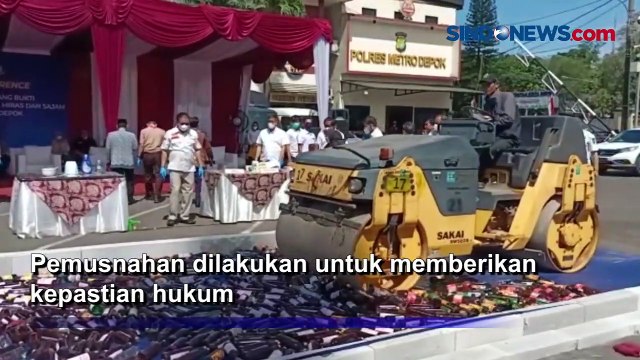 Ribuan Miras Ilegal dan Narkoba Dimusnahkan di Depok