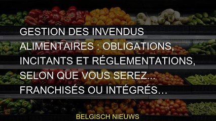 Gestion des invendus alimentaires : obligations, incitants et réglementations, selon que vous serez.