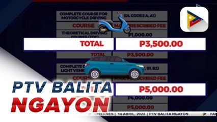 Price cap sa driving schools, ipatutupad na simula sa April 15