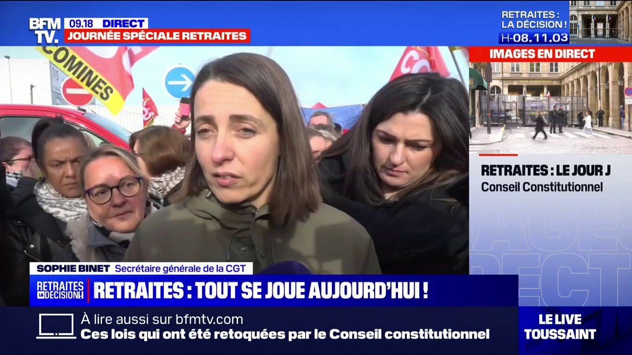 Sophie Binet (CGT) sur les retraites: "Le Conseil constitutionnel ne peut faire autre chose que censurer cette loi"