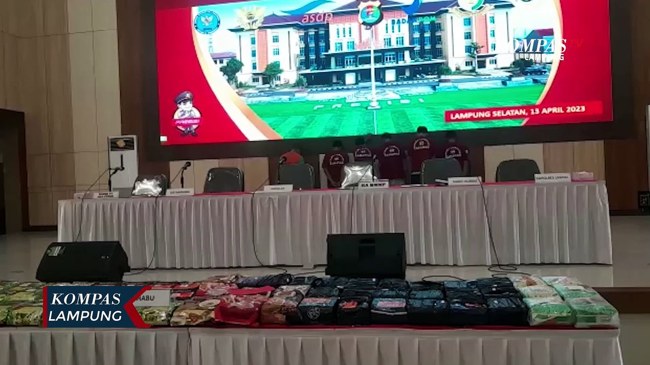 64 Kg Narkoba Serta 6 Tersangka Diringkus Polda Lampung