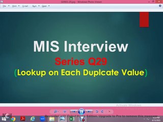 MIS Tricks Q29 Lookup on Each Duplicate Value in Excel