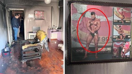 Vücut geliştirme şampiyonu evini yaktı! Gözaltına alınırken bileğine takılan kelepçeyi kırdı