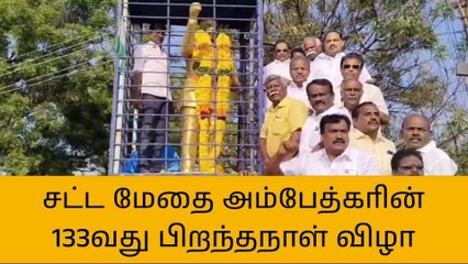 புதுக்கோட்டை:சட்ட மேதை அம்பேத்கரின் 133 வது பிறந்தநாள் விழா