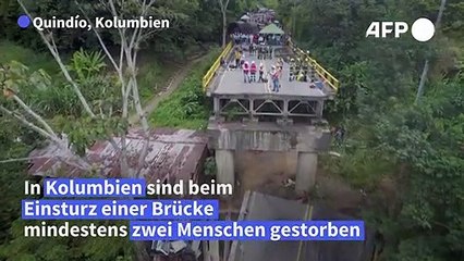 Zwei Tote bei Brückeneinsturz in Kolumbien