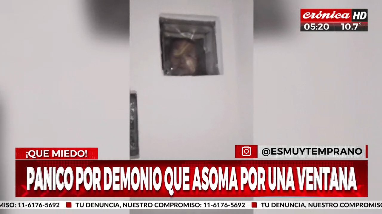 Pánico por demonio que asoma por una ventana