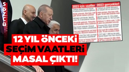Erdoğan 12 Yıl Önce Bu Sözleri Vermişti! İşte AKP'nin Başarısız Seçim Vaatleri