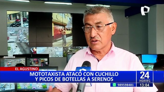 El Agustino: dos serenos resultaron heridos durante intervención a mototaxistas