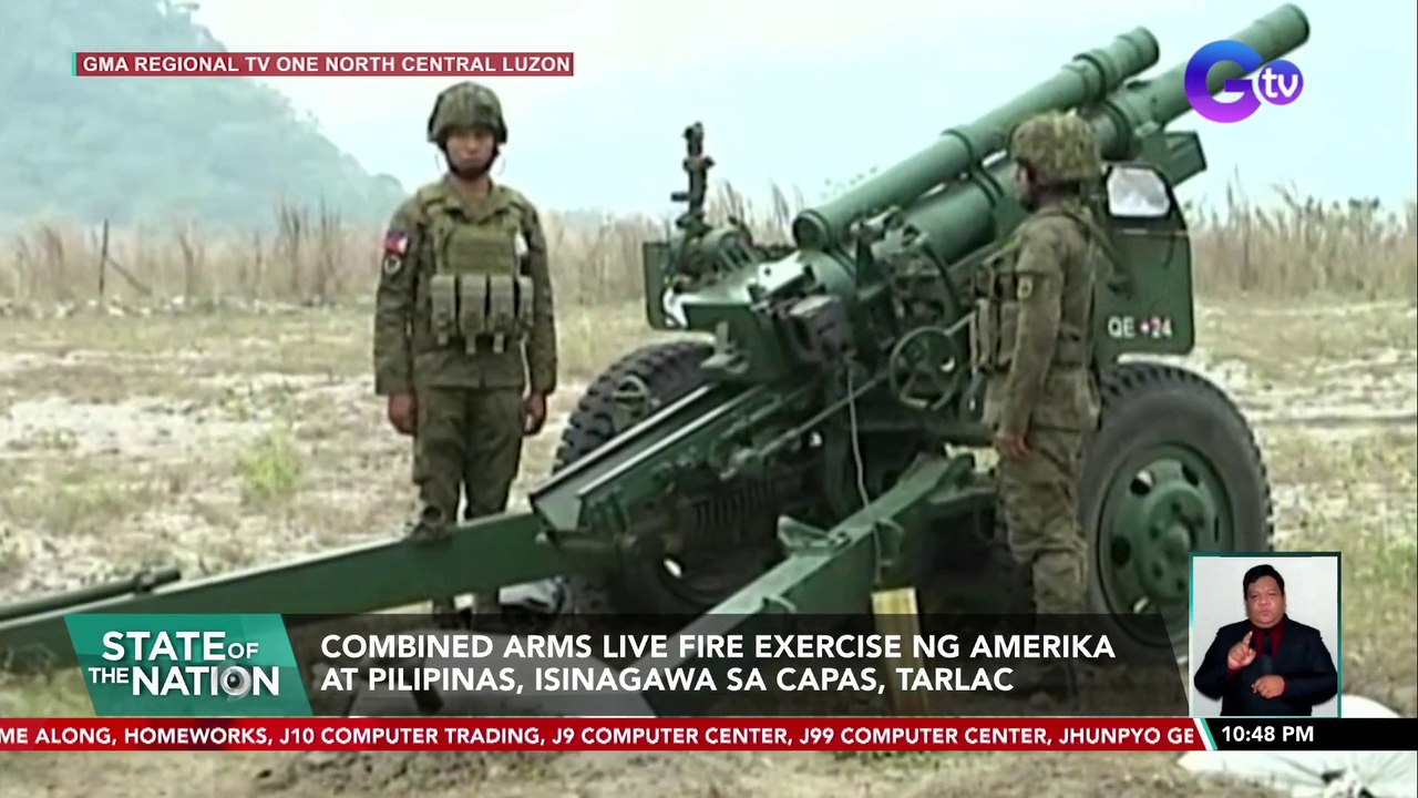 Combined arms live fire exercise ng Amerika at Pilipinas, isinagawa sa Capas, Tarlac | SONA