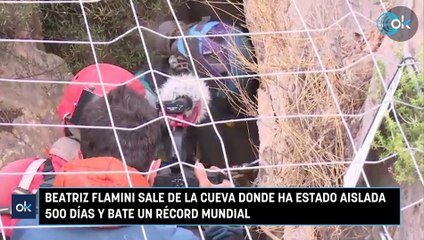 Beatriz Flamini sale de la cueva donde ha estado aislada 500 días y bate un récord mundial