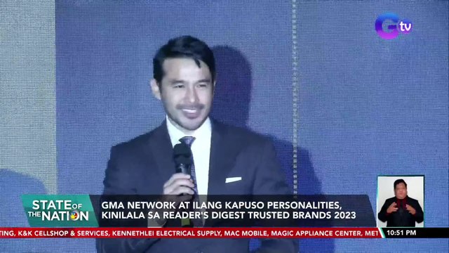 GMA Network at ilang Kapuso personalities, kinilala sa Reader's Digest Trusted Brands 2023 | SONA