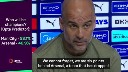 Guardiola admits City must be perfect to catch Arsenal