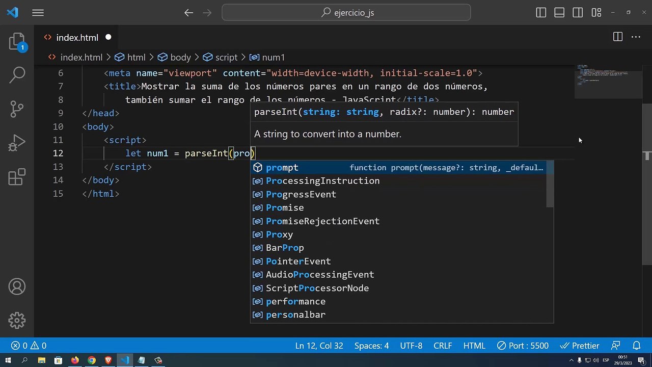 Mostrar la suma de los números pares en un rango de dos números, también sumar el rango de los números en JavaScript