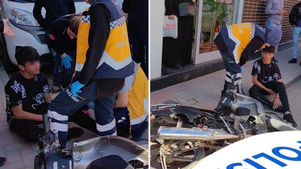 Motosikletiyle anne ve küçük kızına çarpan 12 yaşındaki çocuk polislere böyle yalvardı: Babam beni öldürür, ceza yazma