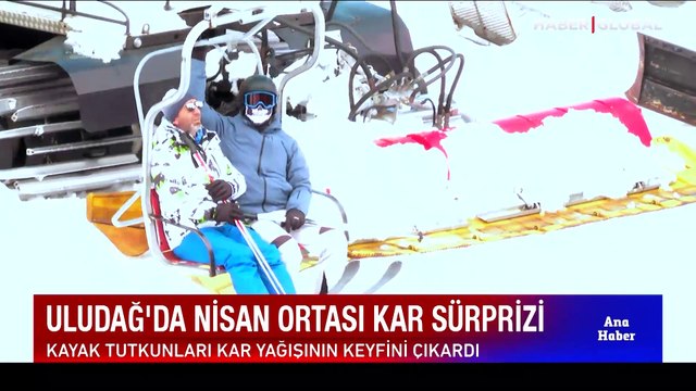 Uludağ'da kar kalınlığı yarım metreyi geçti... Kayak tutkunları keyfini çıkardı