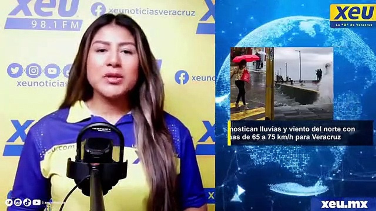 Pronostican lluvias y viento del norte con rachas de 65 a 75 km/h para Veracruz