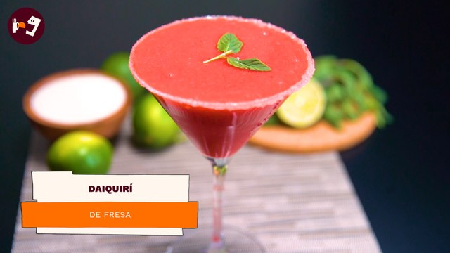 Daiquiri de fresa | Receta fácil, refrescante y deliciosa | Directo al Paladar México