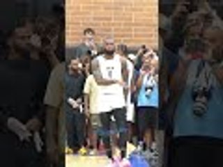 LeBron James vibing to the music at the Drew League  | #Shorts