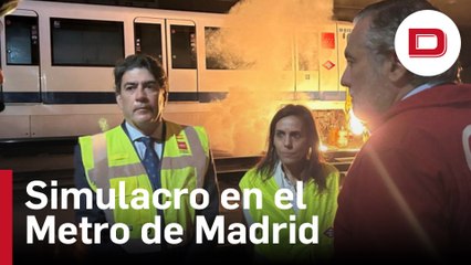 Los servicios de seguridad simulan la respuesta a explosiones e incendios en el Metro de Madrid